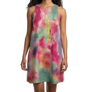 A’gaci Pastel Watercolor Sleeveless Dress Spring Easter Size Small